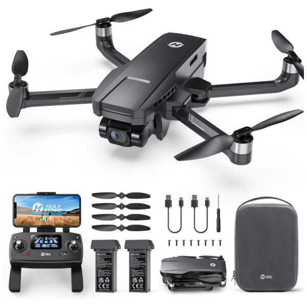 ectq1bpmhfbc0b_0 jpg - Mini Drone e Acessórios para Adultos de 2 Eixos com Câmera 4K EIS, Transmissão de Vídeo, Retorno Automático de GPS e Motores Sem Escova, Holy Stone HS720G, Cinza