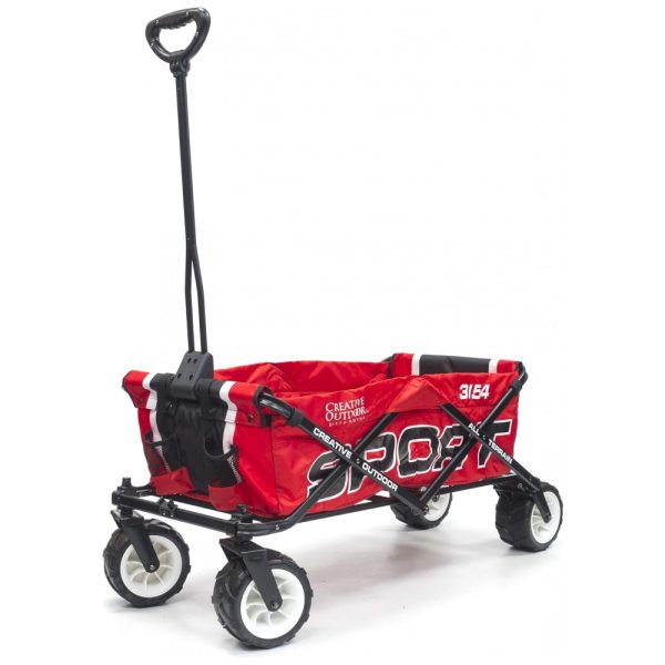 ectq1fg3czm70b_0 jpg - Carrinho Dobrável para Camping e Jardim com Rodas para todos os Terrenos, Capacidade 70kg, Creative Outdoor, Vermelho e Preto