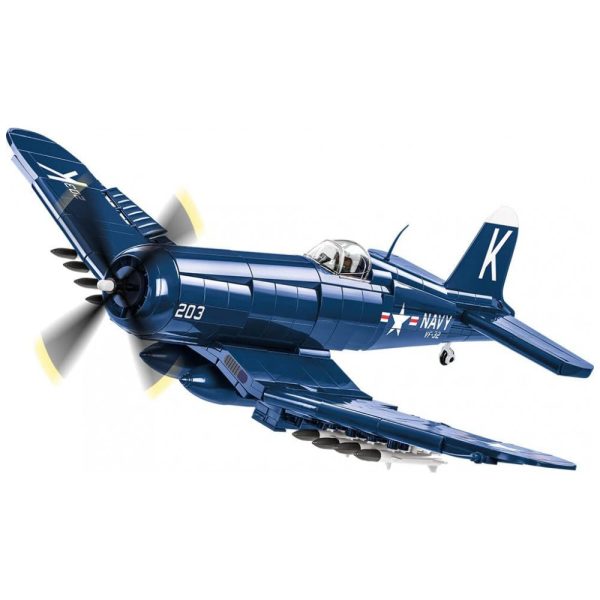 ectq1hxr8cnb0b_0 jpg - Kit de Construção Avião Corsair F4U 4 da Guerra da Coréia com 520 Peças, COBI, Azul