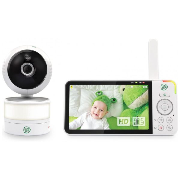 ectq1qn9z6v90b_0 jpg - Babá Eletrônica Monitor com Câmera de 12cm HD 720p 8X Zoom e Visão Noturna Alcance de 304M, LEAPFROG LF915HD, Branco