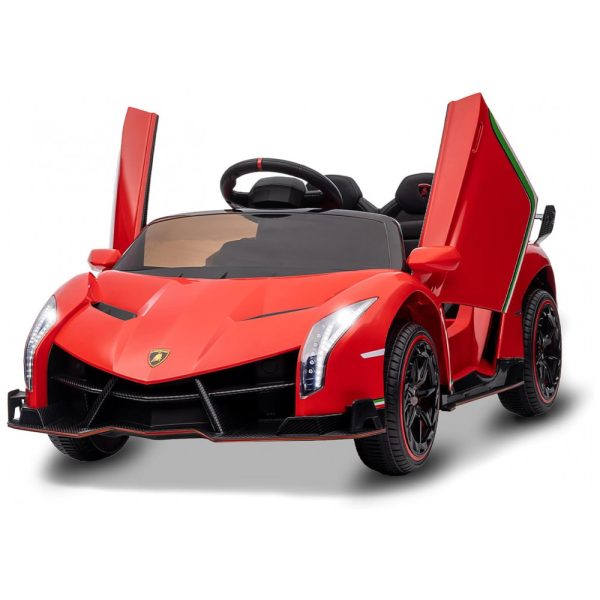 ectq1trz6yjc0b_0 jpg - Carro Elétrico Infantil a Bateria com Controle Remoto, 3 Velocidades, Portas Hidráulicas, Faróis LED e Música, 12V, GAOMON Lamborghin, Vermelha