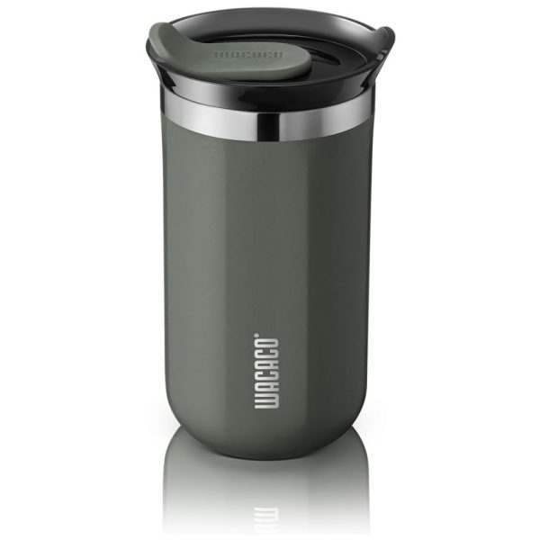 ectq1x2cmwt80b_0 jpg - Copo para Café 300 mL Isolado a Vácuo Aço Inox Duplo com Tampa, WACACO Octaroma, Cinza escuro