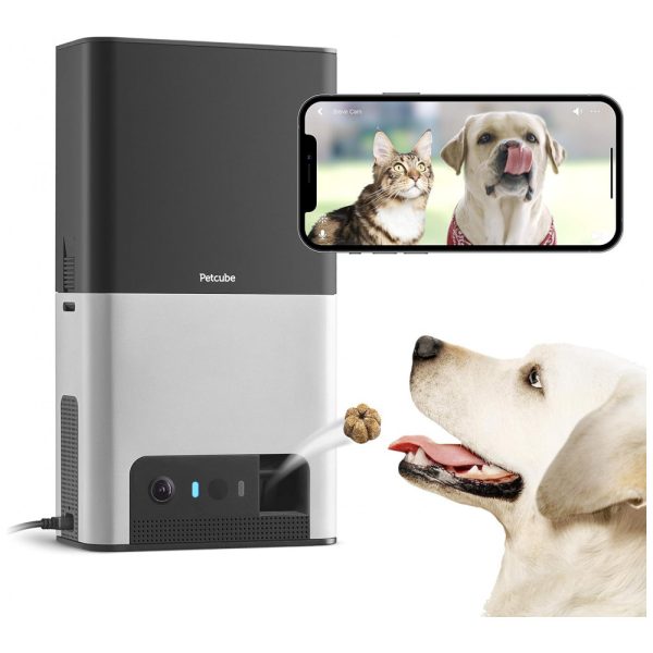 ectq1ywb4zq70b_0 jpg - Câmera HD 1080p com Dispensador de Petiscos para Cães e Gatos, PETCUBE BB20USMS, Preto