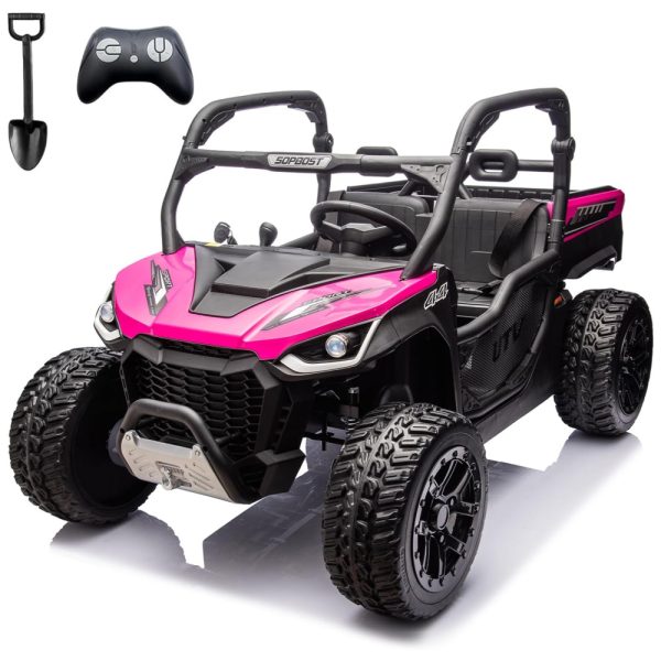 ectq1zg8dq9d0b_0 jpg - Carro Elétrico Infantil, Jeep Basculante com Controle Remoto, 2 Lugares, Música, Pneus EVA e 2 Velocidades, 24V, Karbost, Rosa