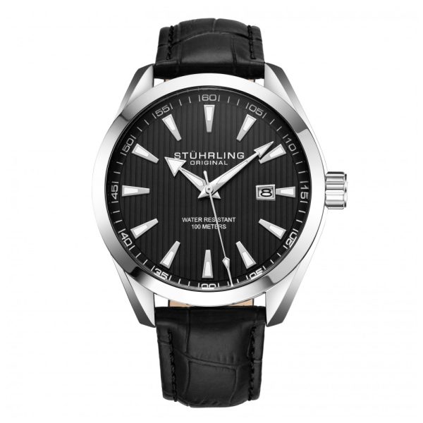 ectq1_l3593_0 jpg - Relógio Masculino Stuhrling Forte 3953 Quartzo 42mm, Preto