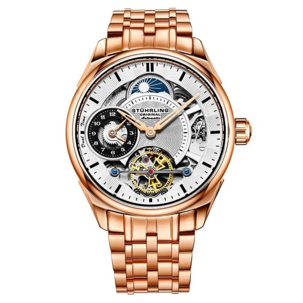 ectq20_b349_0 jpg - Relógio Masculino Stuhrling Presidia 943B Automático 42mm, Ouro Rosa