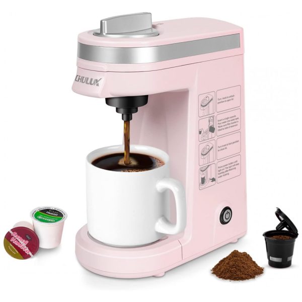 ectq22hlj3m80b_0 jpg - Cafeteira Elétrica Expresso com Desligamento Automático para Capsula, 110v, CHULUX CL CM20005, Rosa