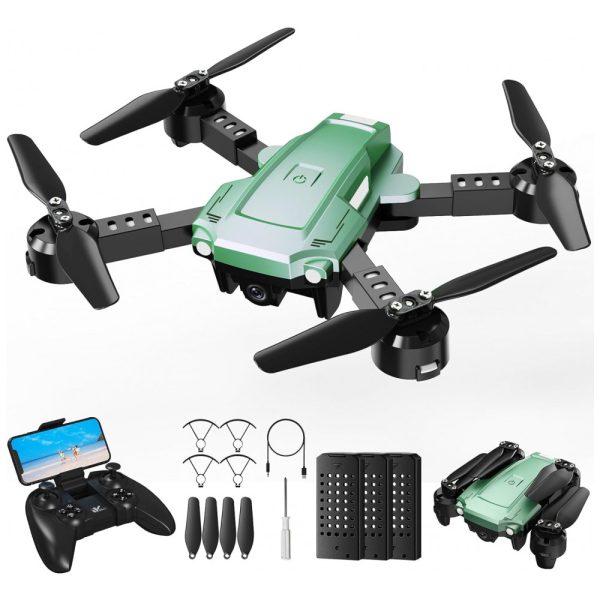 ectq22qz2g6b0b_0 jpg - Mini Drone com Cãmera 1080P FPV 3 Velocidades para Adultos, ATTOP, Verde