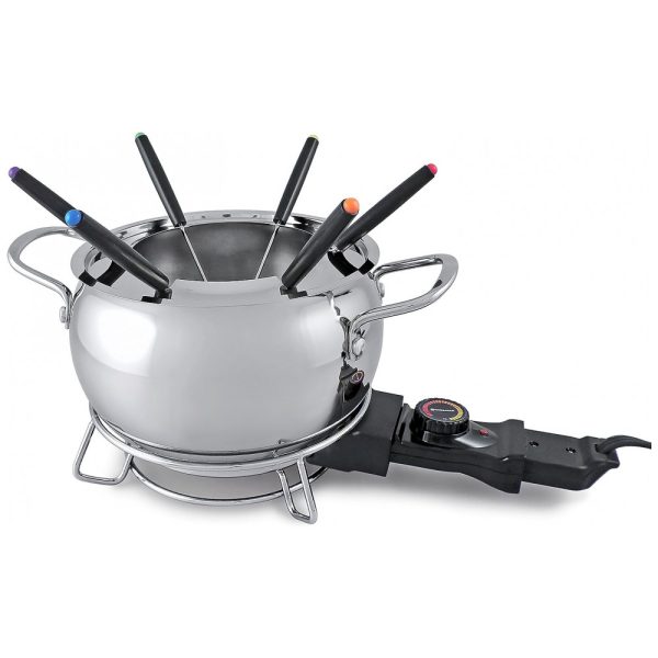 ectq23rhyt970b_0 jpg - Panela de Fondue Elétrica com 6 Garfos Aço Inoxidável, 1000W, 110v, SWISSMAR, Prateado