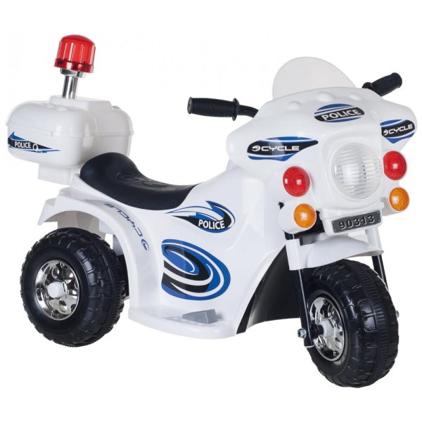 ectq24kmhyq00b_0 jpg - Moto Elétrica Infantil a Bateria 6V com Sons e Luzes, Idade Rec 3 a 6 Anos, LIL RIDER, Branco