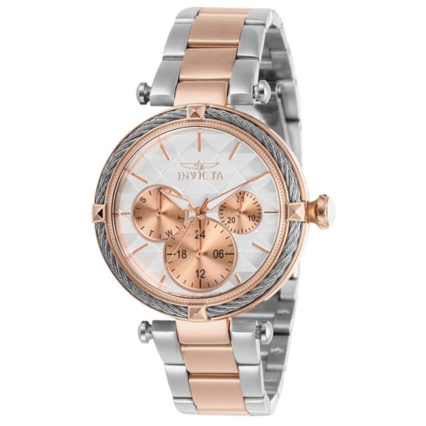 ectq26982_vni_0 jpg - Relógio Feminino de Quartzo Bolt, Invicta 28962, Prata e Ouro Rosa