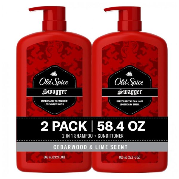 ectq27nh3rl80b_0 jpg - Shampoo e Condicionador 865 ml 2 em 1 Revitalizante para Homens, OLD SPICE, Vermelho