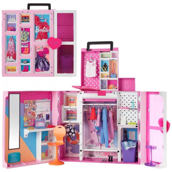 ectq2b63fln90b_0 jpg - Closet da Barbie Dream House com 35 Acessórios e 5 Roupas Completas, Rosa