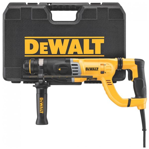 ectq2f2vbnv00b_0 jpg - Martelo Rotativo SDS com Amortecedores e Alça em D, 110v, DEWALT D25263K, Amarelo