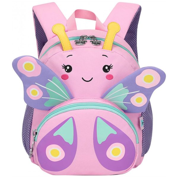 ectq2mzs6mq80b_0 jpg - Mini Mochila Escolar Infantil CAMTOP com Detalhes 3D para Crianças, Borboleta Rosa