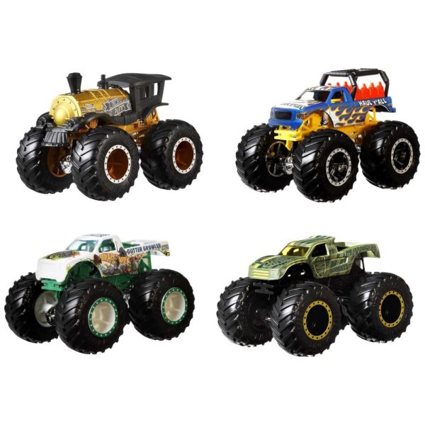 ectq2ncdnsg70b_0 jpg - Conjunto de 4 Caminhões Hot Wheels Monster Trucks Escala 1 64 com Rodas Gigantes, Modelos Variados