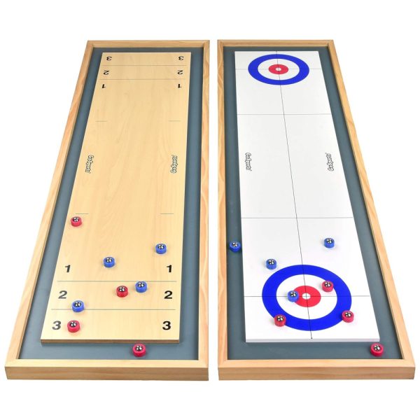 ectq2s4zf6570b_0 jpg - Jogo de Mesa Shuffleboard e Curling 2 em 1, Clássico de Mesa ou Tamanho Gigante, Escolha o Seu Estilo para até 4 Jogadores, GoSports