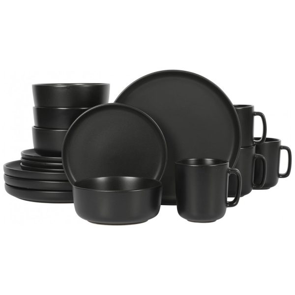 ectq2ttgf76c0b_0 jpg - Aparelho de Jantar com 16 Peças em Cerâmica Faiança Incluindo Pratos, Xícaras e Bowls, Gibson Home Zuma, Preto Fosco