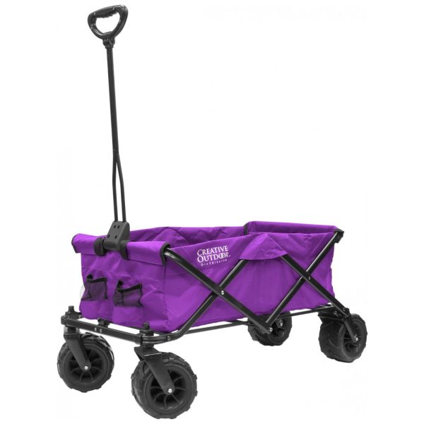 ectq2xtcjc980b_0 jpg - Carrinho Dobrável para Camping e Jardim com Rodas para todos os Terrenos, Capacidade 70kg, Creative Outdoor, Roxo