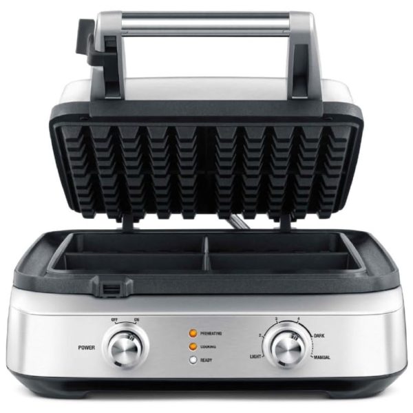 ectq2z75hjj10b_0 jpg - Máquina de Waffle BWM604BSS 4 Fatias Aço Inoxidável, 110v, BREVILLE BWM604BSSUSC, Prateado