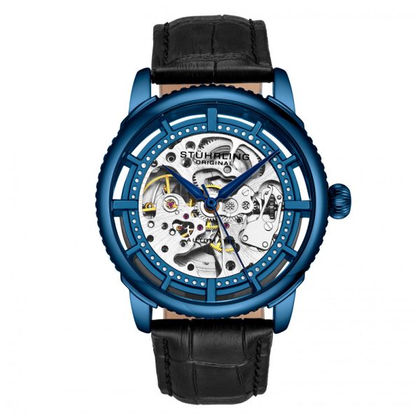 ectq2_3393_0 jpg - Relógio Masculino Stuhrling Winchester 3933 Automático 41mm, Azul