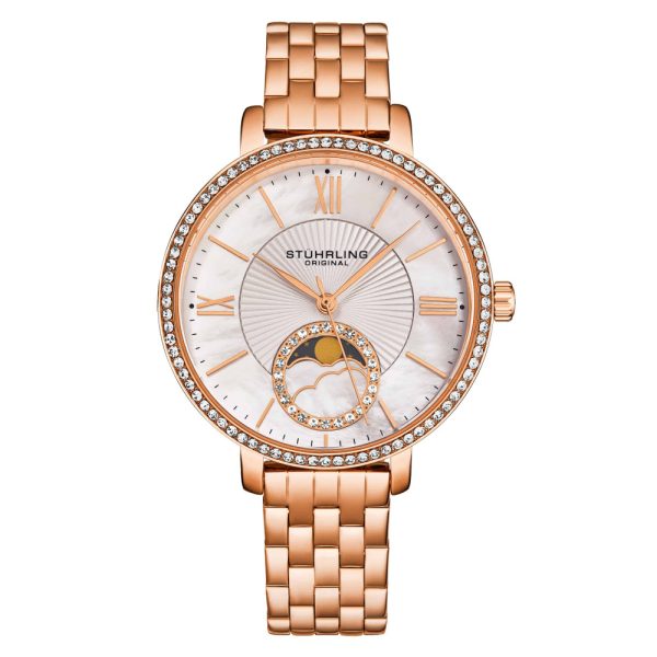 ectq2_8304_0 jpg - Relgio Horizon 4038 36mm com moldura e pulseira em ouro rosa da Stuhrling