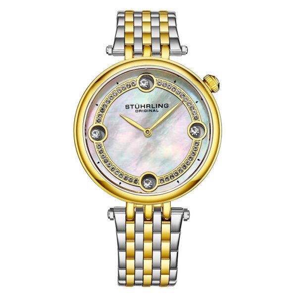 ectq2_9993_0 jpg - Relógio Feminino Stuhrling Symphony 3999 Quartzo 38mm, Dourado Clássico