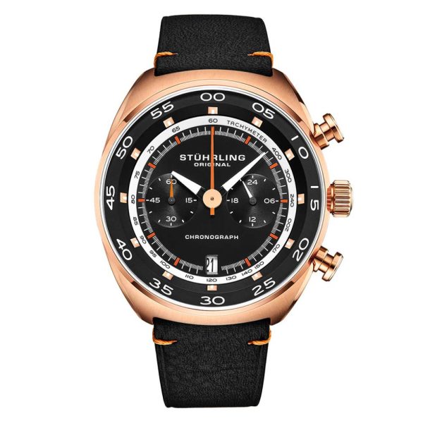 ectq30_0001_0 jpg - Relógio Masculino Stuhrling Roadster 1000.03 Quartzo 44mm com Cronógrafo, Preto