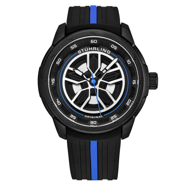 ectq30_489_0 jpg - Relógio Masculino Stuhrling Aviador 984 Quartzo 44mm, Preto