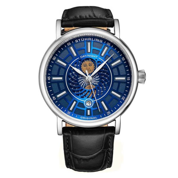 ectq30_998_0 jpg - Relógio Masculino Stuhrling Dueto 899 Quartzo 42mm, Preto e Azul