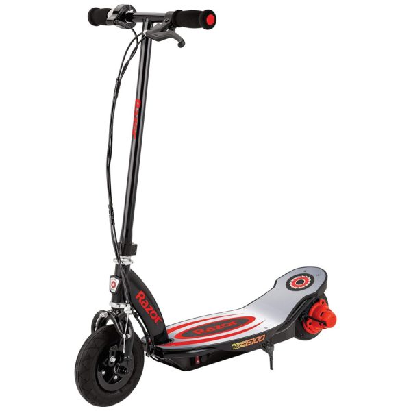 ectq321c8g380b_0 jpg - Patinete Elétrico Infantil com Velocidade até 17 km h e Pneus Pneumáticos para Crianças Acima de 8 Anos, 24V 100W, Razor Power Core E100, Vermelha