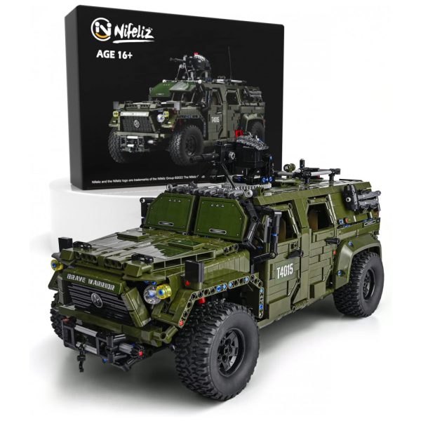 ectq35bzwm5b0b_0 jpg - Kit de Construção Carro Militar Guerreiro com 3175 Peças, Nifeliz, Verde