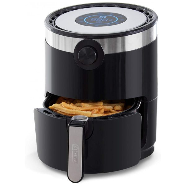 ectq36tjxqx70b_0 jpg - Fritadeira Elétrica AirFryer 2.8L com Painel Digital, 1200W, 110V, DASH DMAF360GBBK02, Preto