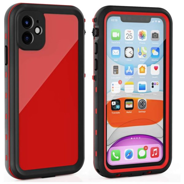 ectq37q1qpg80b_0 jpg - Capa Celular Prova Dágua IP68, ZWWADR iPhone 11, Vermelho