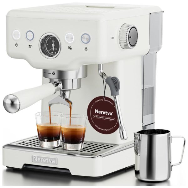 ectq399qrnqc0b_0 jpg - Máquina de Café Expresso 15 Bar com Bocal de Leite e Tanque de Água Removível de 1,8L, 110V 1450W, Neretva, Branca