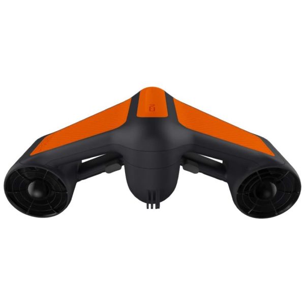 ectq3cz9x1q70b_0 jpg - Scooter Subaquática Propulsor de Mergulho com Dupla Hélice e Suporte para Go Pro, G Geneinno, Laranja