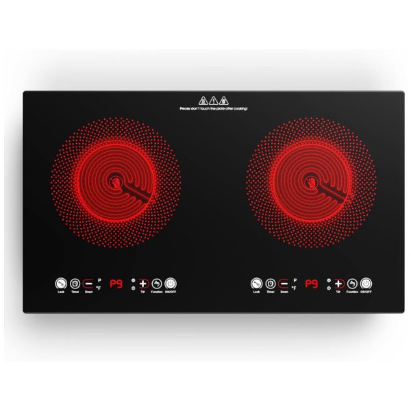 ectq3gxvptw90b_0 jpg - Cooktop de Indução Elétrico com 2 Queimadores de 60 cm, 9 Níveis de Temperatura, Temporizador e Proteção Contra Superaquecimento, 110V 2200W, VBGK, Preto