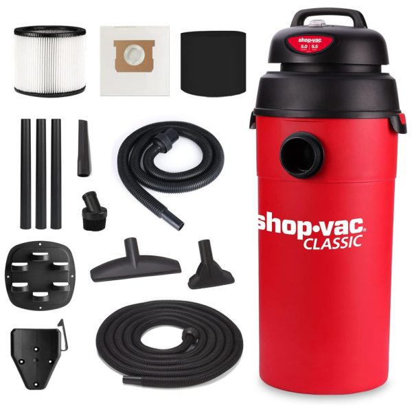 ectq3h9qlxy90b_0 jpg - Aspirador de Pó Úmido e Seco 18,9L com Mangueira Extra Longa de 5 Metros e Acessórios, 110V 135W, Shop Vac, Vermelho