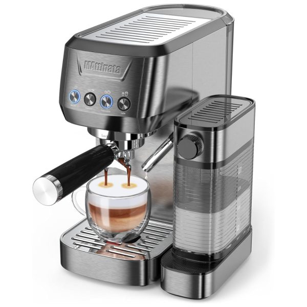 ectq3jtd2brc0b_0 jpg - Máquina de Café Expresso 20 Bar com Vaporizador de Leite, Parede Dupla, Filtros ESE e Tanque de Água Removível de 1,4L, 110V 1350W, MAttinata, Preta