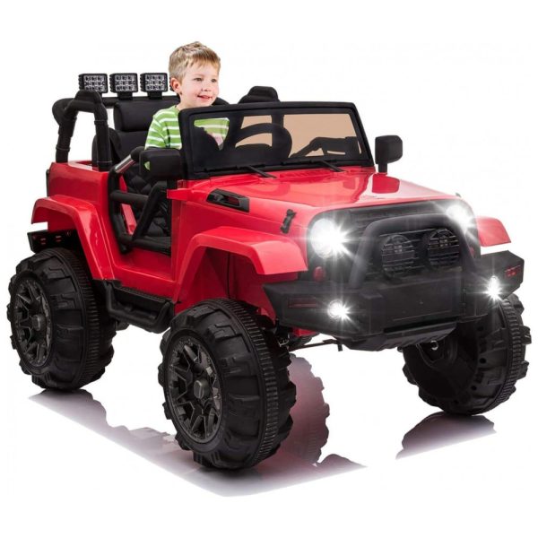 ectq3l98gg980b_0 jpg - Carro Elétrico Infantil a Bateria 12V com MP3, Suspensão de Mola e Controle Remoto, OTTARO, Vermelho