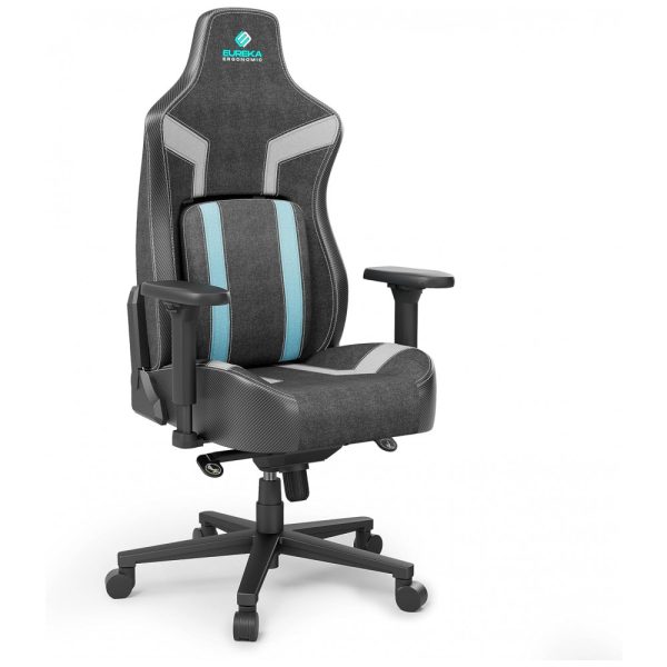 ectq3ptfsrdb0b_0 jpg - Cadeira Gamer Ergonômica com Suporte para Lombar, EUREKA, Preto e Azul