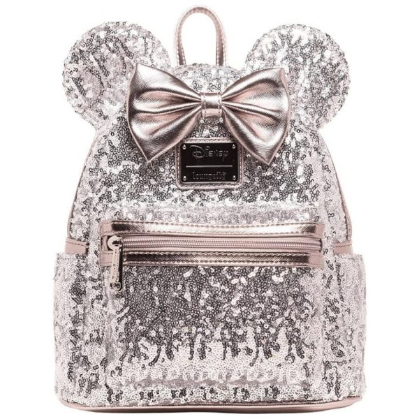 ectq3wkxhdp70b_0 jpg - Mochila Escolar Infantil Loungefly Disney Minnie Mouse para Crianças a Partir de 6 Anos, Prateada