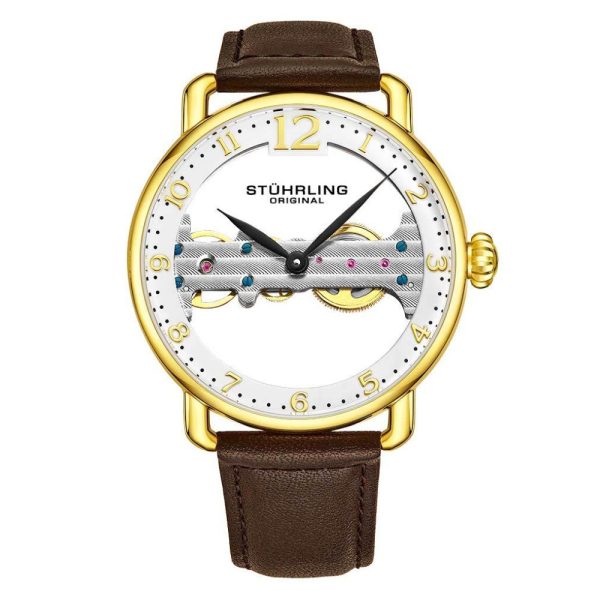 ectq3_4193_0 jpg - Relógio Masculino Stuhrling Ponte 3914 Quartzo 42mm, Dourado