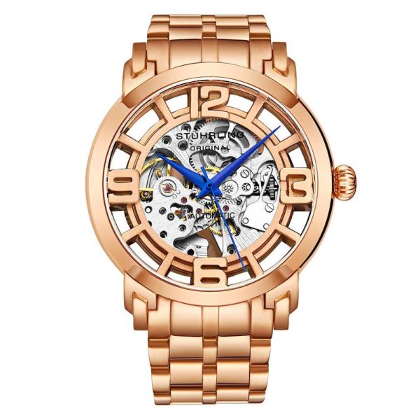 ectq3_4693_0 jpg - Relógio Masculino Stuhrling Winchester 3964 Automático 42mm, Ouro Rosa