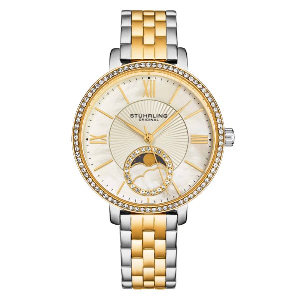 ectq3_8304_0 jpg - Relgio Horizon 4038 Classic 36mm com moldura em ouro amarelo e pulseira em ouro amarelo prateado Stuhrling