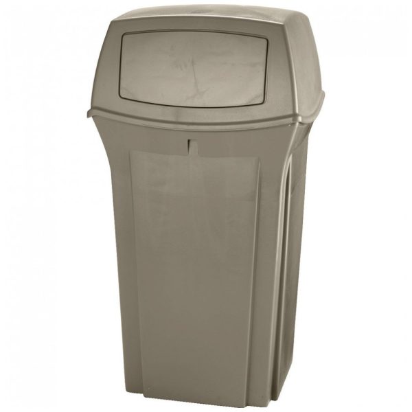 ectq40scp8300b_0 jpg - Lixeira Interna e Externa 132 Litros Rubbermaid Bege