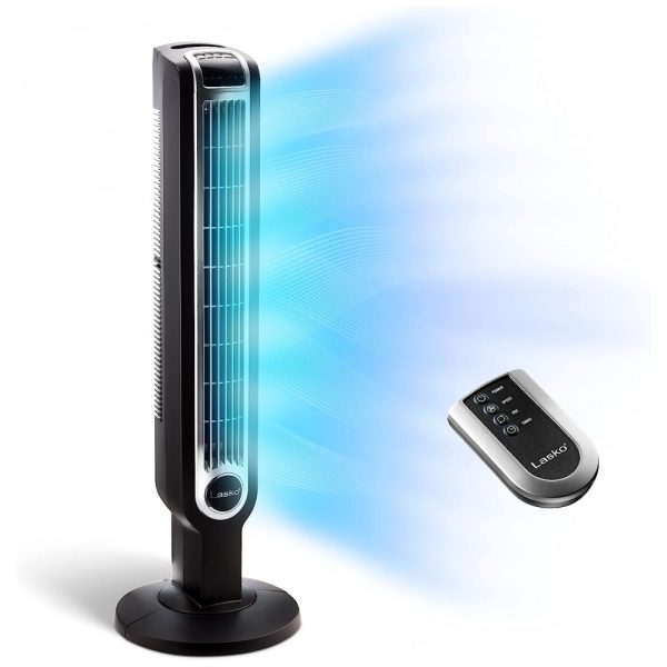 ectq40uh0m200b_0 jpg - Ventilador de Torre 3 Velocidades, com Controle Remoto e Display LED, Silencioso, 110V 36W, LASKO 2511, Preto