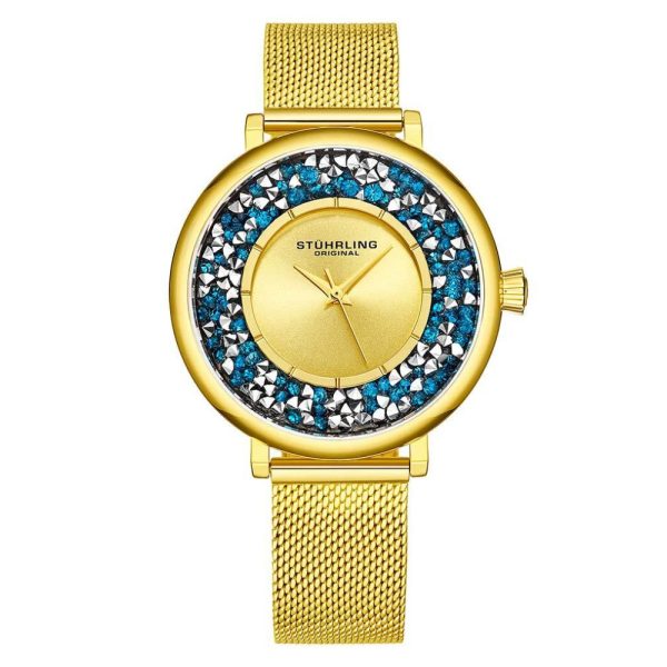 ectq40_a397_0 jpg - Relógio Feminino Stuhrling 793A Quartzo 38mm, Dourado Clássico