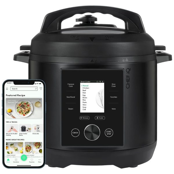 ectq424bj3680b_0 jpg - Panela de Pressão Elétrica Inteligente com APP 300 Receitas WIFI, 5.6 Litros, 110V 1000W, CHEF iQ Smart, Preto