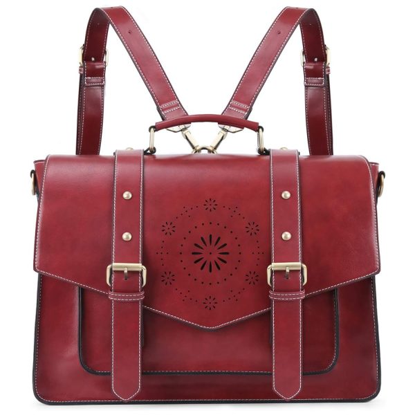 ectq424cfdm70b_0 jpg - Bolsa, Pasta de Couro Vegano para Laptop Feminina, ECOSUSI ES1101002A058 FUS, Vermelho